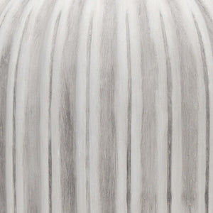 HomeRoots 21" Gray Striped Ceramic Floor Vase - Elegant Home Decor for Fresh Flowers & Dried Arrangements 608583