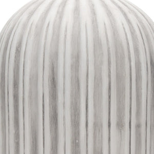 HomeRoots 21" Gray Striped Ceramic Floor Vase - Elegant Home Decor for Fresh Flowers & Dried Arrangements 608583