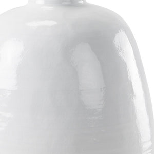 HomeRoots 32" Stylish Two-Tone Beige and White Ceramic Floor Vase for Artisanal Home Decor & Arrangements 608586
