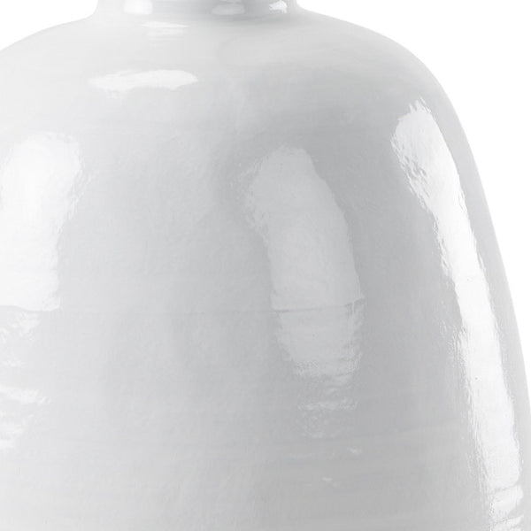 HomeRoots 32" Stylish Two-Tone Beige and White Ceramic Floor Vase for Artisanal Home Decor & Arrangements 608586