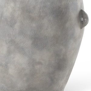 HomeRoots 24" Gray Ceramic Amphora Floor Vase - Sculptural Accent for Modern Interiors & Stylish Decor Solutions 608587