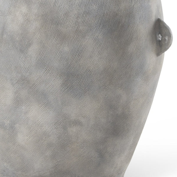 HomeRoots 24" Gray Ceramic Amphora Floor Vase - Sculptural Accent for Modern Interiors & Stylish Decor Solutions 608587