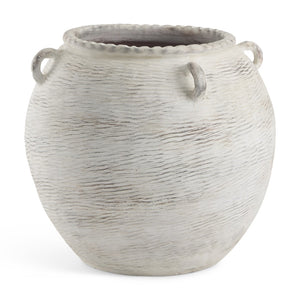 HomeRoots 22" Cream Amphora Ceramic Floor Vase - Timeless Mediterranean Charm for Modern and Rustic Spaces 608590