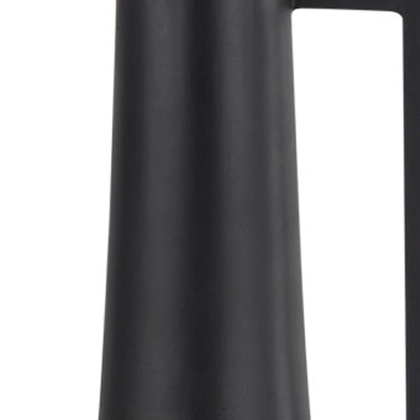 HomeRoots 18" Black Metal Jug Vase - Modern Minimalist Home Décor for Stylish Centerpieces & Unique Gifts 608598