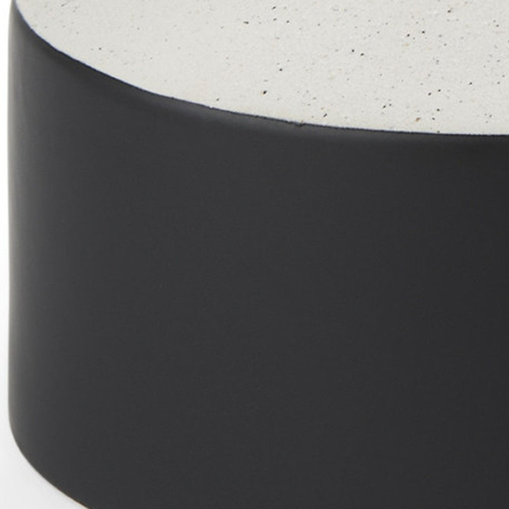 HomeRoots 12" Black and White Ombre Ceramic Jug Vase – Modern Decorative Accent for Home or Office Décor 608605