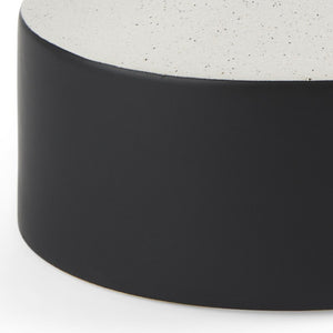 HomeRoots 12" Black and White Ombre Ceramic Jug Vase – Modern Decorative Accent for Home or Office Décor 608605