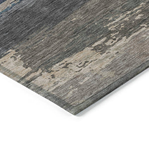 HomeRoots 5' Black Abstract Area Rug - Versatile Indoor Outdoor Design for Modern Spaces, Stain-Resistant & Washable 9' X 12' 608629