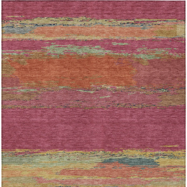 HomeRoots 5' Stylish Blush Abstract Washable Area Rug for Indoor and Outdoor Use – Perfect for High Traffic Spaces 9' X 12' 608635