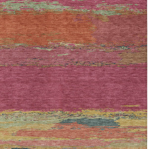 HomeRoots 5' Stylish Blush Abstract Washable Area Rug for Indoor and Outdoor Use – Perfect for High Traffic Spaces 9' X 12' 608635
