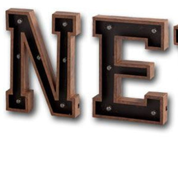 HomeRoots Archera "New York" 110" x 20" Handmade Metal Wall Decor with Integrated Lighting for Any Space 608644