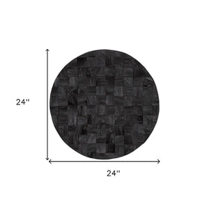 HomeRoots Into the Abyss II 24" Dark Brown Geometric Wood Circle Wall Art - Handmade Dimensional Sculpture 608656
