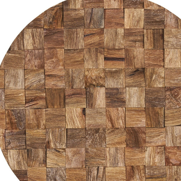 HomeRoots Into the Abyss II 24" Geometric Wood Wall Sculpture - Distressed Circle Art for Any Room Decor 608657
