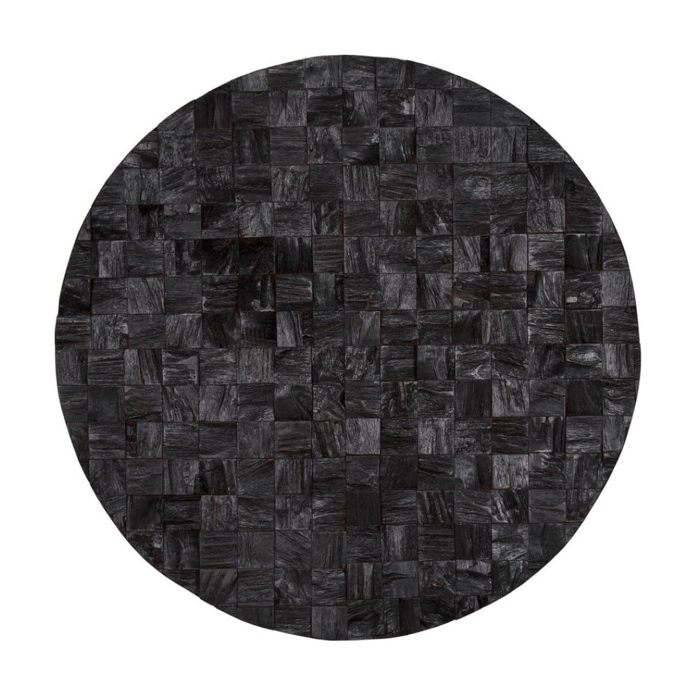 HomeRoots Into the Abyss II 32" Black Geometric Wood Wall Sculpture - Modern Art for Contemporary Spaces 608658