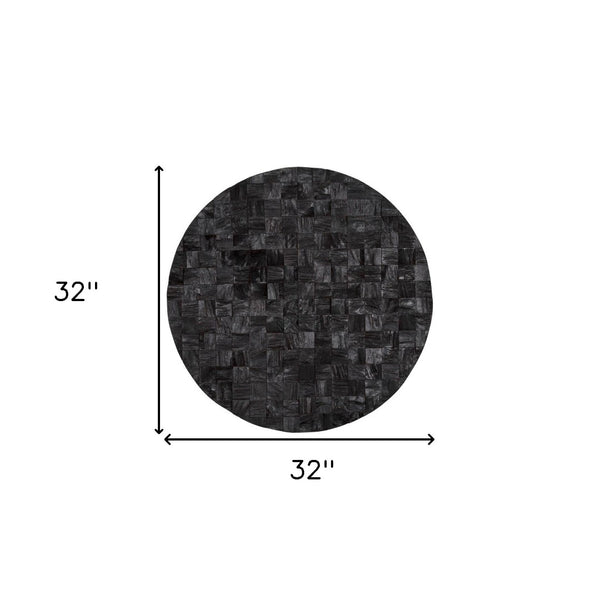 HomeRoots Into the Abyss II 32" Black Geometric Wood Wall Sculpture - Modern Art for Contemporary Spaces 608658