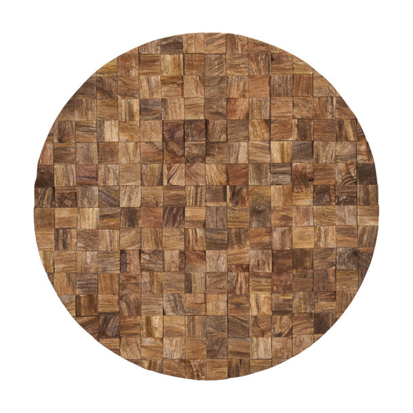 HomeRoots Into the Abyss II 32" Brown Geometric Wood Circle Sculpture - Unique Wall Art for Modern Spaces 608659