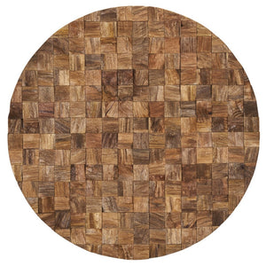 HomeRoots Into the Abyss II 32" Brown Geometric Wood Circle Sculpture - Unique Wall Art for Modern Spaces 608659