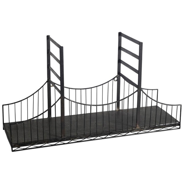 HomeRoots 12" Black Metal Shelf - Industrial-Rustic Wall-Mounted Accent for Books & Decor - Unique Design! 608660