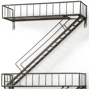 HomeRoots 21" Gunmetal Gray Metal Wall-Mounted Accent Shelf - Industrial Chic Design for Stylish Spaces 608667