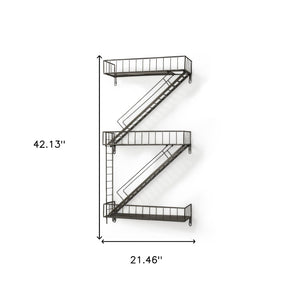 HomeRoots 21" Gunmetal Gray Metal Wall-Mounted Accent Shelf - Industrial Chic Design for Stylish Spaces 608667
