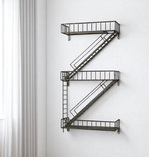 HomeRoots 21" Gunmetal Gray Metal Wall-Mounted Accent Shelf - Industrial Chic Design for Stylish Spaces 608667