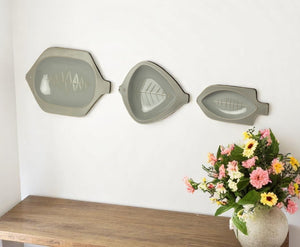 HomeRoots Set of Three Samira Gray Fish Metal Wall Art Sculptures - Handcrafted Coastal Charm for Your Space 608671