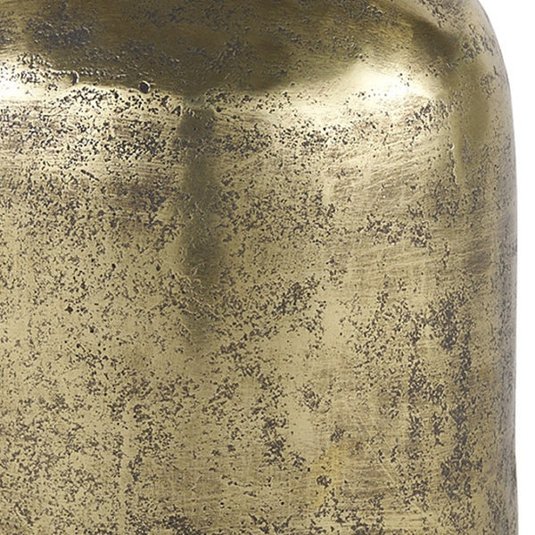 HomeRoots 7" Handcrafted Antiqued Brass Cast Aluminum Sculpture - Rustic Modern Accent for Home & Gifts 608703