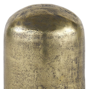 HomeRoots 7" Handcrafted Antiqued Brass Cast Aluminum Sculpture - Rustic Modern Accent for Home & Gifts 608703