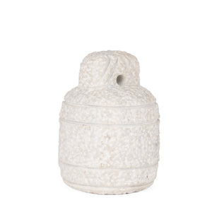 HomeRoots 8" White Marble Door Stop - Artisan Crafted, Modern Sculpture for Home Decor & Functional Elegance 608720