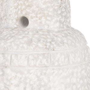 HomeRoots 10" White Marble Door Stop - Handcrafted Sculptural Door Holder, Modern Minimalist Table Accent 608721
