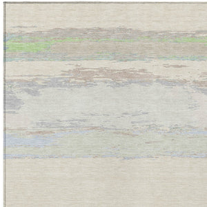 HomeRoots 5' Ivory Abstract Area Rug - Washable, Durable Design for Indoor & Outdoor Spaces, Easy Care & Style 8' X 10' 608744
