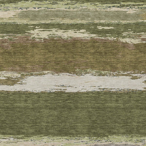 HomeRoots 5' Olive Green Abstract Area Rug – Durable, Washable, Stylish for Indoor & Outdoor Spaces 5' X 8' 608748