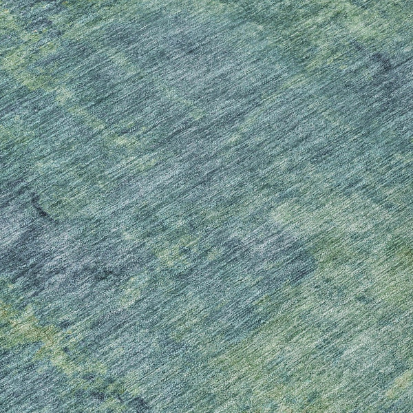 HomeRoots 5' Blue Abstract Area Rug - Durable, Washable, Versatile for Indoor & Outdoor Spaces, Easy Care 8' Round 608767