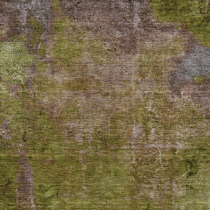 HomeRoots 5' Green Abstract Washable Area Rug - Durable, Stylish Design for Indoor & Outdoor High-Traffic Use 5' X 8' 608772