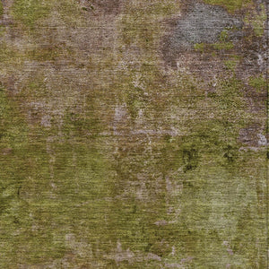 HomeRoots 5' Green Abstract Washable Area Rug - Durable, Stylish Design for Indoor & Outdoor High-Traffic Use 8' X 10' 608774