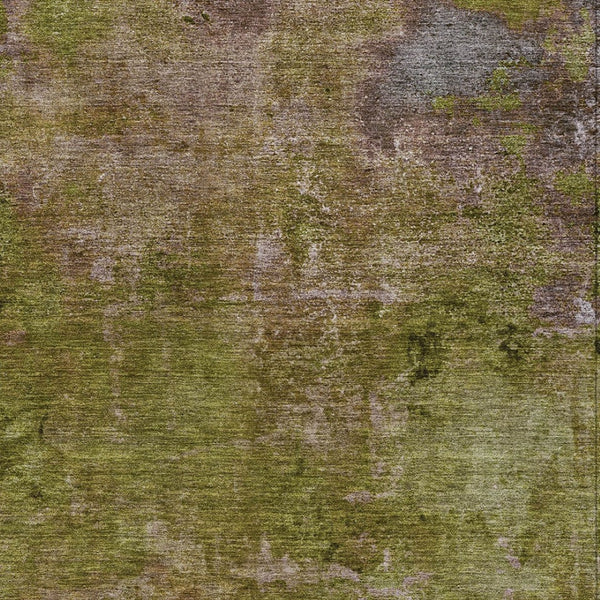 HomeRoots 5' Green Abstract Washable Area Rug - Durable, Stylish Design for Indoor & Outdoor High-Traffic Use 8' X 10' 608774