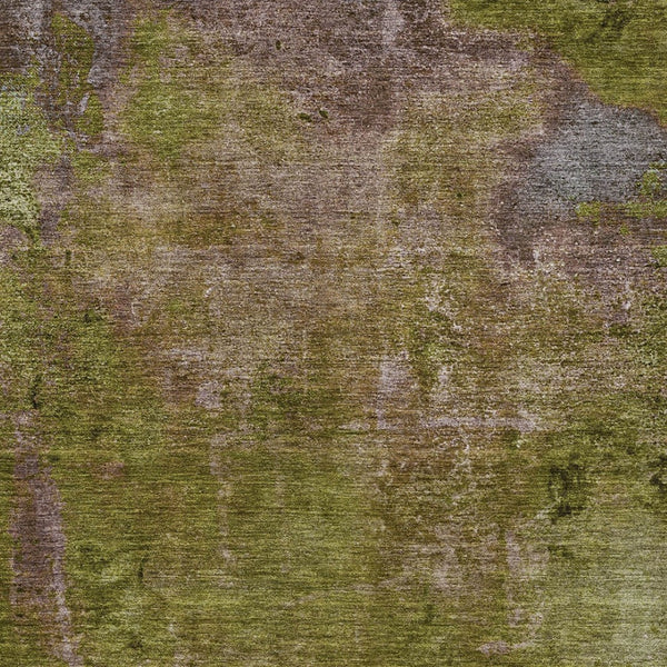 HomeRoots 5' Green Abstract Washable Area Rug - Durable, Stylish Design for Indoor & Outdoor High-Traffic Use 9' X 12' 608775