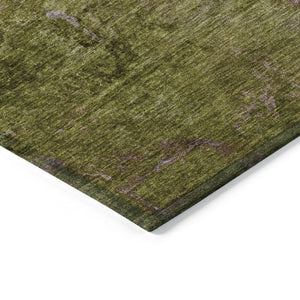 HomeRoots 5' Green Abstract Washable Area Rug - Durable, Stylish Design for Indoor & Outdoor High-Traffic Use 10' X 14' 608776