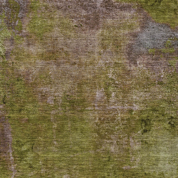 HomeRoots 5' Green Abstract Washable Area Rug - Durable, Stylish Design for Indoor & Outdoor High-Traffic Use 10' X 14' 608776