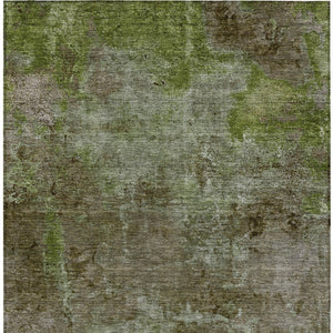 HomeRoots 5' Brown Abstract Washable Area Rug for Indoor and Outdoor Spaces - Durable, Stylish & Easy Care 5' X 8' 608778