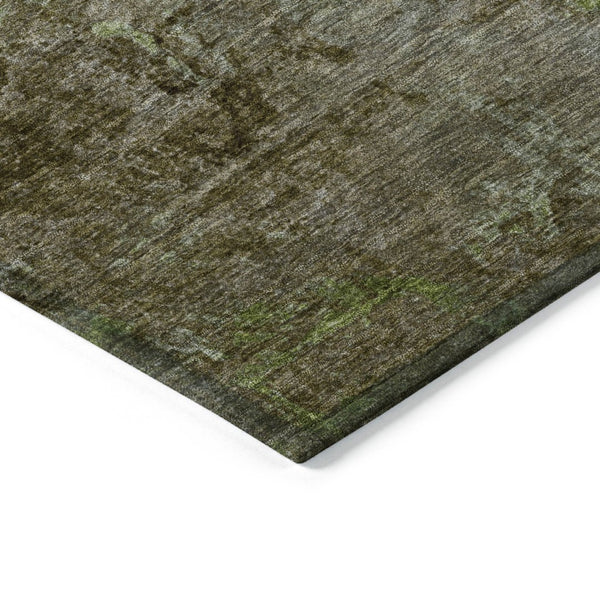 HomeRoots 5' Brown Abstract Washable Area Rug for Indoor and Outdoor Spaces - Durable, Stylish & Easy Care 8' X 10' 608780