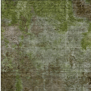HomeRoots 9' X 12' Brown Abstract Area Rug - Washable, Durable, Modern Design for Indoor and Outdoor Spaces 608781