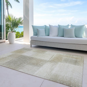 HomeRoots 5' Taupe Geometric Indoor Outdoor Area Rug – Durable, Washable, Stylish Solution for Your Home Decor 10' X 14' 608788