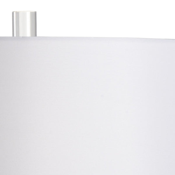 Wildwood Clauseen Hand-Blown Art Glass Lamp With Silver Leaf & Crystal Base, French-Wired Elegant Table Accent 60879