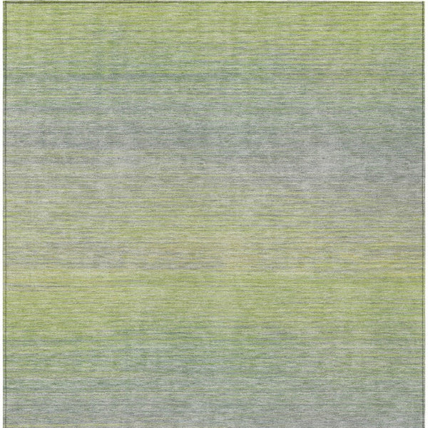 HomeRoots 5' Striped Artichoke Green Area Rug - Durable, Washable, Stylish for Indoor & Outdoor Living Spaces 5' X 8' 608790
