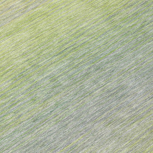 HomeRoots 5' Striped Artichoke Green Area Rug - Durable, Washable, Stylish for Indoor & Outdoor Living Spaces 8' Round 608791