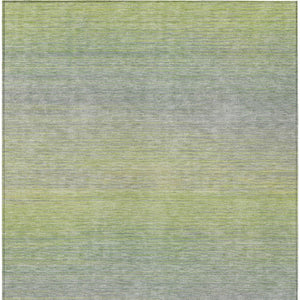 HomeRoots 5' Striped Artichoke Green Area Rug - Durable, Washable, Stylish for Indoor & Outdoor Living Spaces 8' X 10' 608792