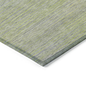 HomeRoots 5' Striped Artichoke Green Area Rug - Durable, Washable, Stylish for Indoor & Outdoor Living Spaces 8' X 10' 608792