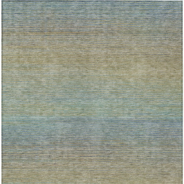 HomeRoots 5' Blue Striped Washable Area Rug – Durable & Stylish Indoor/Outdoor Solution for High-Traffic Spaces 5' X 8' 608796