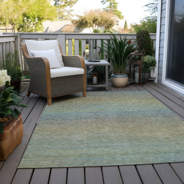 HomeRoots 5' Blue Striped Washable Area Rug – Durable & Stylish Indoor/Outdoor Solution for High-Traffic Spaces 5' X 8' 608796