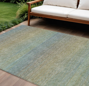 HomeRoots 5' Blue Striped Washable Area Rug – Durable & Stylish Indoor/Outdoor Solution for High-Traffic Spaces 8' X 10' 608798